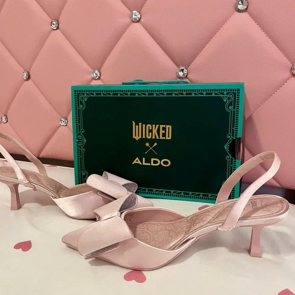 Aldo WICKED Blush Pink Heels with Bow Accent - Picture 4 of 8